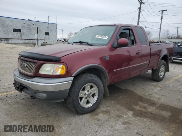 2003 Ford F-150 XL with VIN 2FTRX18L53CA14884, listed as a Copart auction lot 43269375 with 0 mi miles and Salvage Title. Bid and sale history available at carsss.com. Image 1.