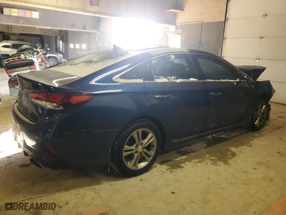 2019 Hyundai Sonata SEL with VIN 5NPE34AF9KH772574, listed as a Copart auction lot 89388155 with 0 mi miles and Salvage Title. Bid and sale history available at carsss.com. Image 3.