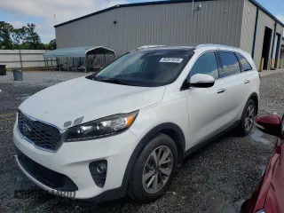 2019 Kia Sorento EX Sport z VIN 5XYPH4A50KG501119, wystawiony jako Copart lot #56341815 z przebiegiem 112 063 mil mil oraz Czysty tytuł • Clean title. Historia ofert i sprzedaży dostępna na DreamBid. Obrazek 1.