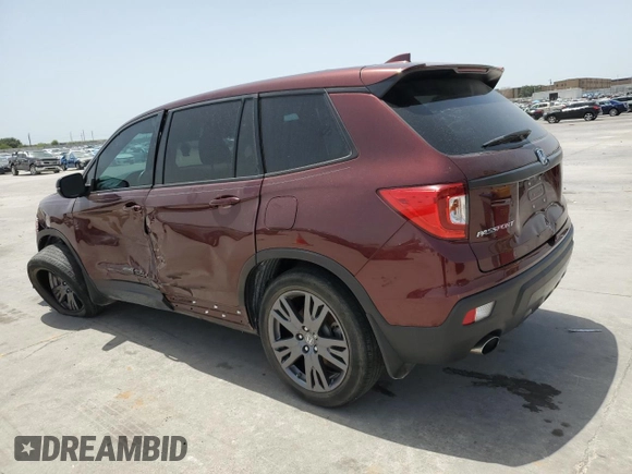 2021 Honda Passport EX-L with VIN 5FNYF7H50MB013526, listed as a Copart auction lot 65603644 with 44,745 mi miles and Salvage Title. Bid and sale history available at carsss.com. Image 2.