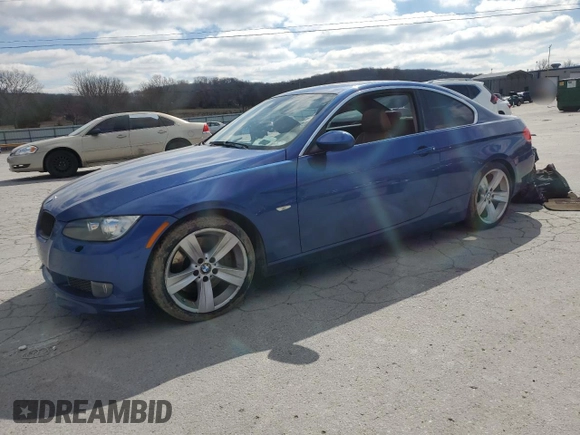 2007 BMW 3 Series 335i with VIN WBAWB73597P033078, listed as a Copart auction lot 48106005 with Not Provided miles and Clean Title. Bid and sale history available at carsss.com. Image 1.