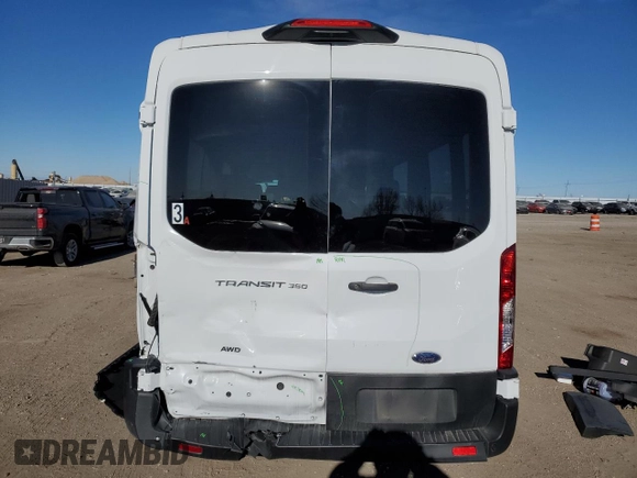 2023 Ford Transit Passenger XL with VIN 1FBAX9C85PKC11039, listed as a Copart auction lot 88472055 with 8,569 mi miles and Salvage Title. Bid and sale history available at DreamBid. Image 6.