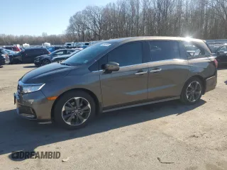 2022 Honda Odyssey Elite z VIN 5FNRL6H95NB055184, wystawiony jako Copart lot #49643595 z przebiegiem 50 574 mil mil oraz Szkoda całkowita • Salvage title. Historia ofert i sprzedaży dostępna na DreamBid. Obrazek 1.