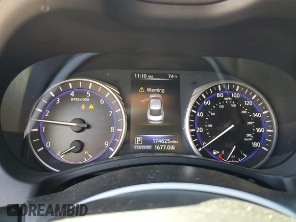 2014 Infiniti Q50 Premium with VIN JN1BV7AR4EM687969, listed as a Copart auction lot 55924805 with 174,625 mi miles and Salvage Title. Bid and sale history available at DreamBid. Image 9.