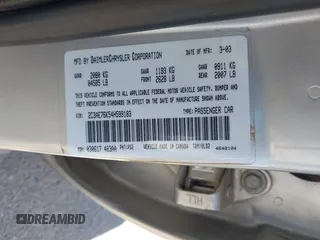2004 Chrysler 300M M z VIN 2C3AE76K54H599183, wystawiony jako IAAI lot #42471293 z przebiegiem Nie podano mil oraz . Historia ofert i sprzedaży dostępna na DreamBid. Obrazek 9.