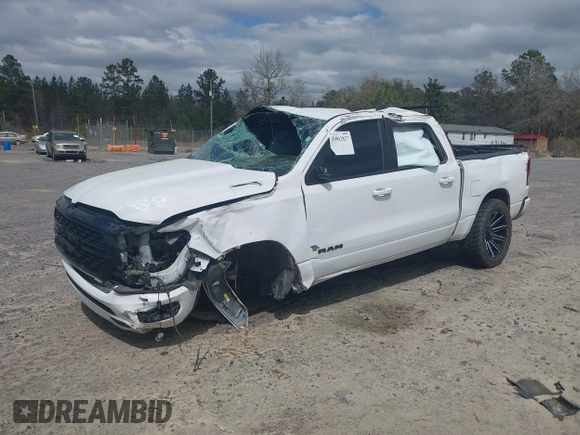 2022 Ram 1500 Big Horn with VIN 1C6SRFFT9NN222928, listed as a IAAI auction lot 41802827 with 50,722 mi miles. Bid and sale history available at carsss.com. Image 2.