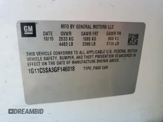 2016 Chevrolet Malibu Limited LT with VIN 1G11C5SA3GF146018, listed as a Copart auction lot 69567344 with 138,082 mi miles and Salvage Title. Bid and sale history available at carsss.com. Image 13.