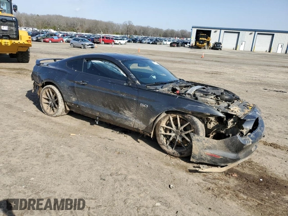 2018 Ford Mustang GT z VIN 1FA6P8CF0J5142296, wystawiony jako Copart lot #42128105 z przebiegiem 70 711 mil mil oraz Szkoda całkowita • Salvage title. Historia ofert i sprzedaży dostępna na DreamBid. Obrazek 4.