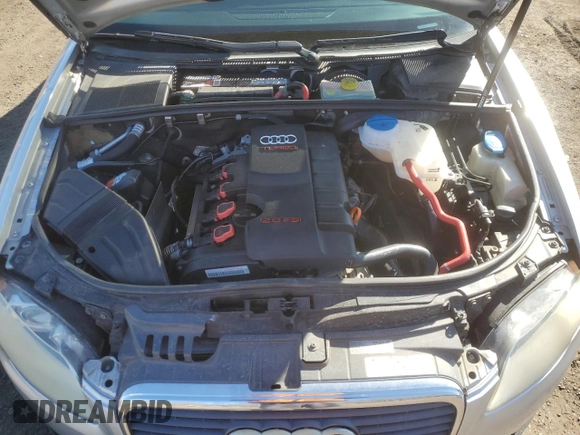 2007 Audi A4 2.0T with VIN WAUAF78E57A017762, listed as a Copart auction lot 50234585 with 159,666 mi miles and Salvage Title. Bid and sale history available at carsss.com. Image 12.