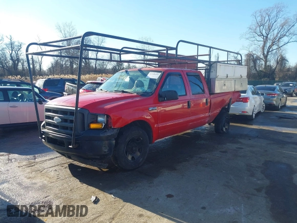 2005 Ford Super Duty F-250 XL with VIN 1FTSW20575EB69845, listed as a IAAI auction lot 41346591 with 1 mi miles. Bid and sale history available at carsss.com. Image 2.