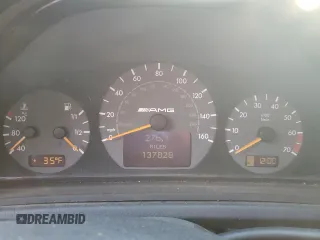 2002 Mercedes-Benz CLK 55 AMG with VIN WDBLK74G52T110954, listed as a Copart auction lot 43180405 with 137,828 mi miles and Clean Title. Bid and sale history available at DreamBid. Image 9.