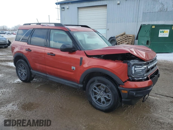 2023 Ford Bronco Sport Big Bend z VIN 3FMCR9B61PRD34066, wystawiony jako Copart lot #44904755 z przebiegiem 21 877 mil mil oraz Szkoda całkowita • Salvage title. Historia ofert i sprzedaży dostępna na DreamBid. Obrazek 4.