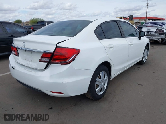2013 Honda Civic LX with VIN 19XFB2F58DE093155, listed as a IAAI auction lot 41784537 with 138,934 mi miles and . Bid and sale history available at DreamBid. Image 4.