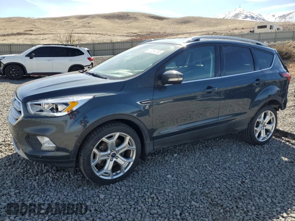 2019 Ford Escape Titanium with VIN 1FMCU9J95KUA32579, listed as a Copart auction lot 47264785 with 52,778 mi miles and Salvage Title. Bid and sale history available at carsss.com. Image 1.