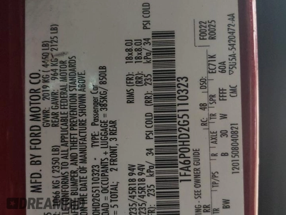 2016 Ford Fusion SE with VIN 1FA6P0HD2G5110323, listed as a Copart auction lot 51304135 with 41,550 mi miles and Salvage Title. Bid and sale history available at carsss.com. Image 13.