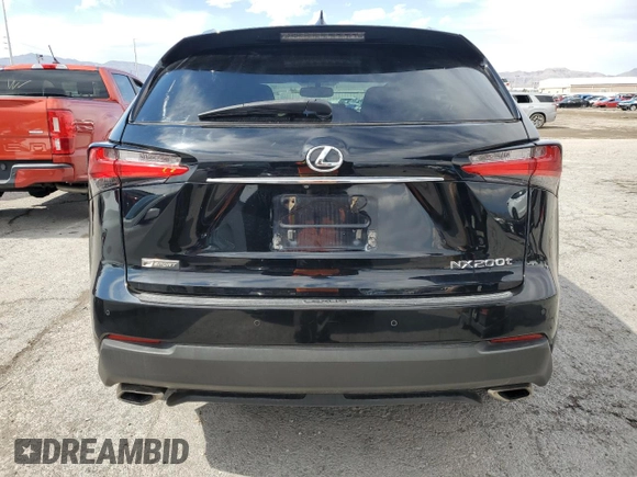 2015 Lexus NX 200t with VIN JTJYARBZ0F2004365, listed as a Copart auction lot 55886135 with 80,414 mi miles and Salvage title. Bid and sale history available at DreamBid. Image 6.