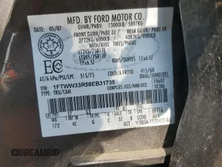 2008 Ford F-350 XL с VIN 1FTWW33R58EB31735, выставлен на аукционе Copart как лот 60285705 с пробегом 342 134 миль миль и Чистый • Clean title. История ставок и продаж доступна на DreamBid. Изображение 12.