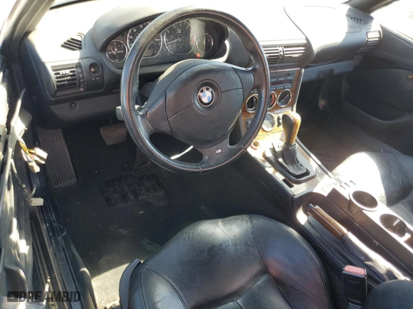 2001 BMW Z3 2.5i with VIN WBACN33491LM03874, listed as a Copart auction lot 77382024 with 268,283 mi miles and Clean Title. Bid and sale history available at carsss.com. Image 8.