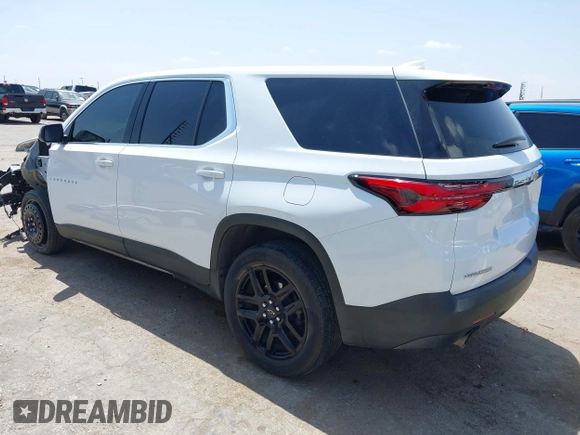 2022 Chevrolet Traverse LS with VIN 1GNERFKW2NJ132976, listed as a IAAI auction lot 42045876 with 55,601 mi miles and . Bid and sale history available at DreamBid. Image 3.