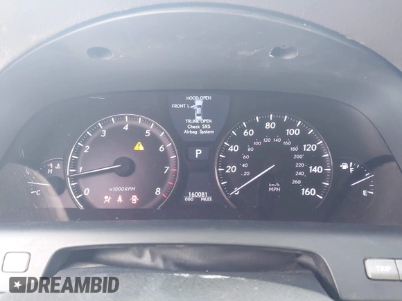 2011 Lexus LS 460 with VIN JTHCL5EF9B5009539, listed as a IAAI auction lot 42279135 with 160,081 mi miles and . Bid and sale history available at DreamBid. Image 7.