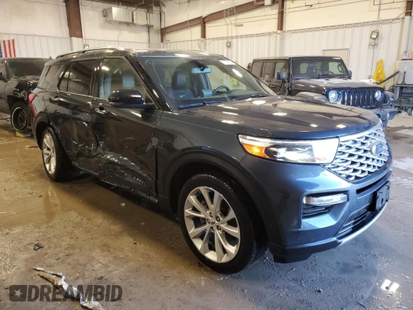 2022 Ford Explorer Platinum with VIN 1FM5K8HC1NGB67474, listed as a Copart auction lot 87109604 with 49,117 mi miles and Salvage Title. Bid and sale history available at carsss.com. Image 4.