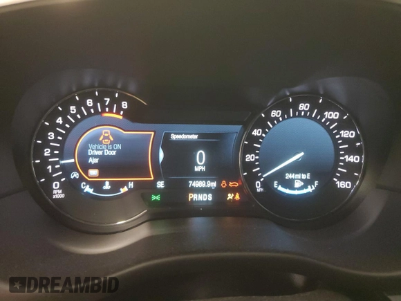 2018 Lincoln MKC Premiere with VIN 5LMCJ1C90JUL07472, listed as a Copart auction lot 50595015 with 74,989 mi miles and Salvage Title. Bid and sale history available at DreamBid. Image 9.