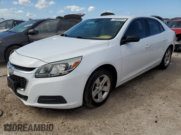 2016 Chevrolet Malibu Limited LS with VIN 1G11B5SA8GF168308, listed as a Copart auction lot 74886854 with 0 mi miles and Non Repairable. Bid and sale history available at carsss.com. Image 1.