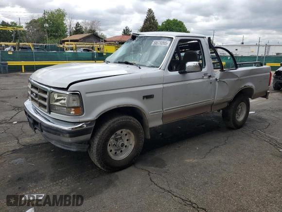 1996 Ford F-150 with VIN 1FTEF14Y2TLB39012, listed as a Copart auction lot 58576095 with 162,231 mi miles and Salvage title. Bid and sale history available at DreamBid. Image 1.