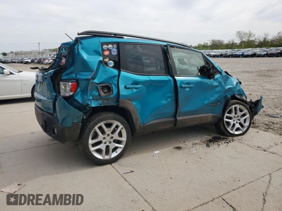 2021 Jeep Renegade Islander with VIN ZACNJDBB5MPM92000, listed as a Copart auction lot 55622165 with Not provided miles and Salvage title. Bid and sale history available at DreamBid. Image 3.