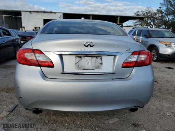 2011 Infiniti M37 with VIN JN1BY1AP4BM323744, listed as a Copart auction lot 76734504 with 211,140 mi miles and Non Repairable. Bid and sale history available at carsss.com. Image 6.