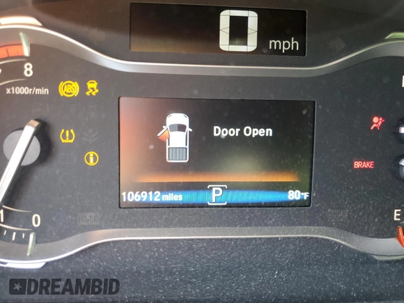 2019 Honda Ridgeline RTL-T with VIN 5FPYK3F67KB031672, listed as a Copart auction lot 55080205 with 106,912 mi miles and Salvage title. Bid and sale history available at DreamBid. Image 9.