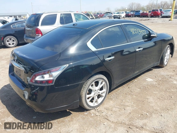 2012 Nissan Maxima SV with VIN 1N4AA5AP0CC801014, listed as a IAAI auction lot 42013407 with 162,306 mi miles and . Bid and sale history available at DreamBid. Image 4.