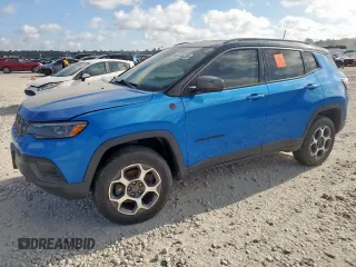 2022 Jeep Compass Trailhawk с VIN 3C4NJDDB6NT162831, выставлен на аукционе Copart как лот 66130235 с пробегом 34 762 миль миль и Списание • Salvage title. История ставок и продаж доступна на DreamBid. Изображение 1.