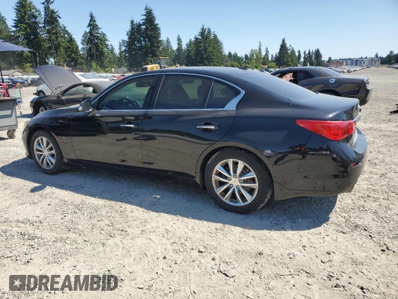 2014 Infiniti Q50 Premium with VIN JN1BV7AP7EM673904, listed as a Copart auction lot 63665865 with 88,544 mi miles and Clean title. Bid and sale history available at DreamBid. Image 2.