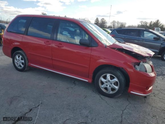 2000 Mazda MPV DX with VIN JM3LW28G0Y0132641, listed as a Copart auction lot 87717555 with 159,657 mi miles and Salvage Title. Bid and sale history available at carsss.com. Image 4.