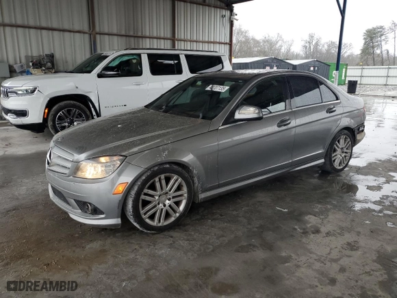 2009 Mercedes-Benz C-Class 3.0L Sport with VIN WDDGF54X09R054351, listed as a Copart auction lot 42707135 with 194,287 mi miles and Salvage Title. Bid and sale history available at carsss.com. Image 1.