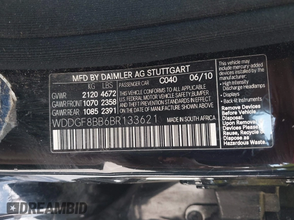 2011 Mercedes-Benz C 300 Sport z VIN WDDGF8BB6BR133621, wystawiony jako IAAI lot #42561902 z przebiegiem 106 078 mil mil oraz . Historia ofert i sprzedaży dostępna na DreamBid. Obrazek 9.