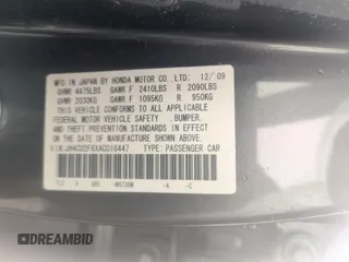 2010 Acura TSX z VIN JH4CU2F6XAC018447, wystawiony jako Copart lot #56018945 z przebiegiem 115 316 mil mil oraz Szkoda całkowita • Salvage title. Historia ofert i sprzedaży dostępna na DreamBid. Obrazek 12.