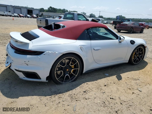 2021 Porsche 911 Turbo S with VIN WP0CD2A96MS263100, listed as a Copart auction lot 66157734 with 15,203 mi miles and Salvage Title. Bid and sale history available at carsss.com. Image 3.