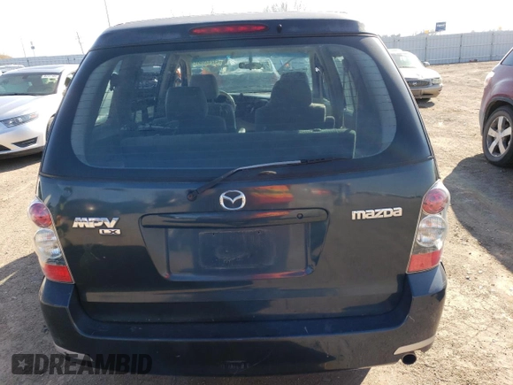 2004 Mazda MPV LX with VIN JM3LW28A740524165, listed as a Copart auction lot 50571435 with 201,189 mi miles and Salvage Title. Bid and sale history available at carsss.com. Image 6.