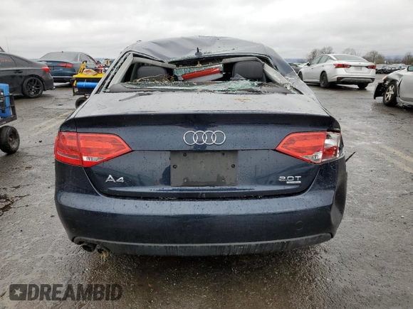 2011 Audi A4 2.0T Premium with VIN WAUBFAFL5BN003090, listed as a Copart auction lot 52716455 with 81,289 mi miles and Salvage Title. Bid and sale history available at carsss.com. Image 6.