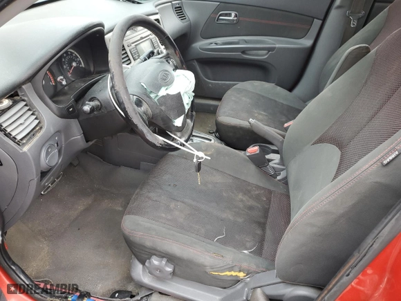 2009 Kia Rio SX with VIN KNADE223696556777, listed as a Copart auction lot 47253505 with 0 mi miles and Salvage Title. Bid and sale history available at carsss.com. Image 7.