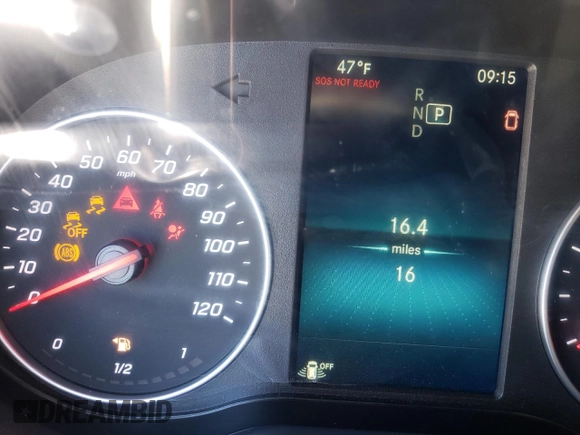 2024 Mercedes-Benz Sprinter with VIN W1Y4NBHY7RT191884, listed as a Copart auction lot 44954555 with 16 mi miles and Salvage Title. Bid and sale history available at DreamBid. Image 9.
