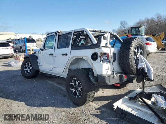 2021 Jeep Wrangler Unlimited Rubicon with VIN 1C4HJXFN6MW685250, listed as a Copart auction lot 48912085 with 48,049 mi miles and Salvage Title. Bid and sale history available at DreamBid. Image 2.