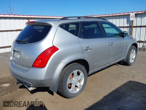 2005 Nissan Murano SL z VIN JN8AZ08W65W417702, wystawiony jako IAAI lot #42061651 z przebiegiem 133 603 mil mil oraz . Historia ofert i sprzedaży dostępna na DreamBid. Obrazek 4.