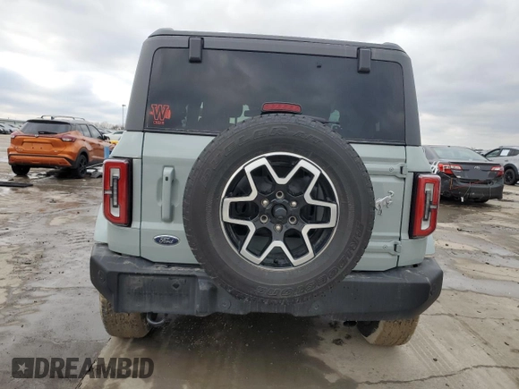 2023 Ford Bronco with VIN 1FMDE5AH9PLB38001, listed as a Copart auction lot 88151115 with 15,542 mi miles and Salvage title. Bid and sale history available at DreamBid. Image 6.