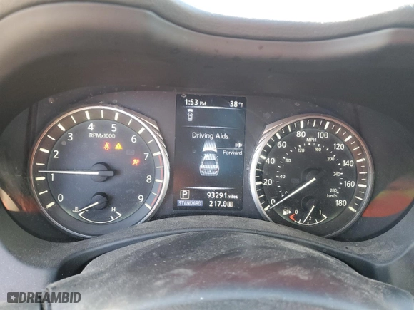 2019 Infiniti Q50 3.0t LUXE with VIN JN1EV7AR1KM554353, listed as a Copart auction lot 43531365 with 93,291 mi miles and Salvage Title. Bid and sale history available at carsss.com. Image 9.