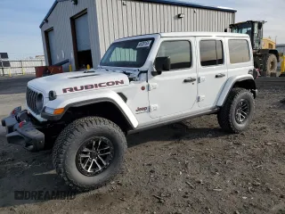 2025 Jeep Wrangler Rubicon with VIN 1C4RJXFNXSW514969, listed as a Copart auction lot 48526155 with 16 mi miles and Salvage title. Bid and sale history available at DreamBid. Image 1.