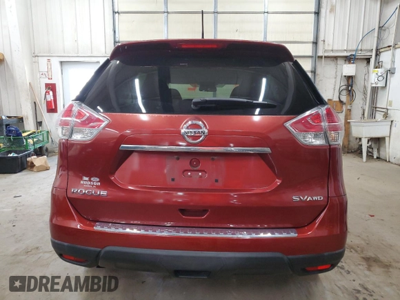 2015 Nissan Rogue SV with VIN KNMAT2MV9FP508996, listed as a Copart auction lot 52815645 with 130,246 mi miles and Non Repairable. Bid and sale history available at DreamBid. Image 6.