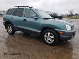 2001 Hyundai Santa Fe GLS with VIN KM8SC83D11U103866, listed as a Copart auction lot 88311825 with 201,152 mi miles and Salvage Title. Bid and sale history available at carsss.com. Image 4.